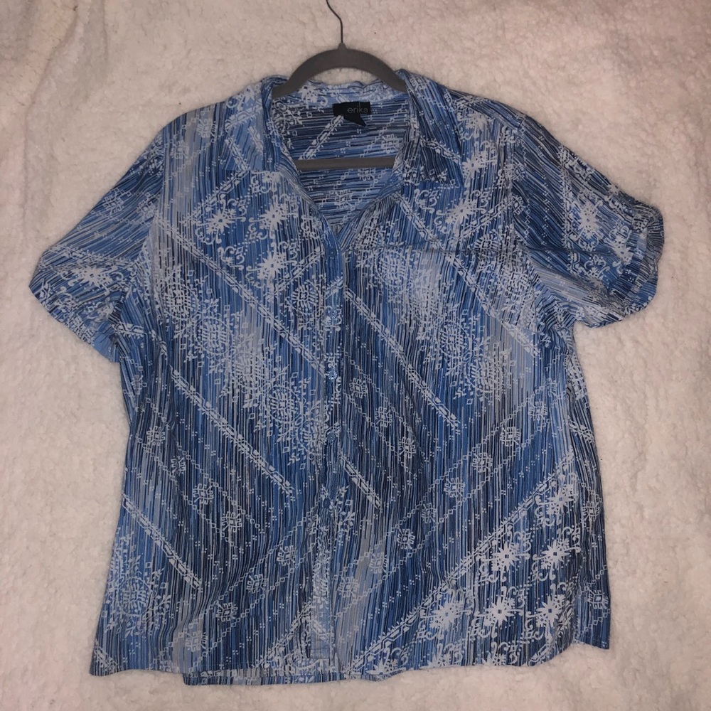 Patterned Button Down Shirt